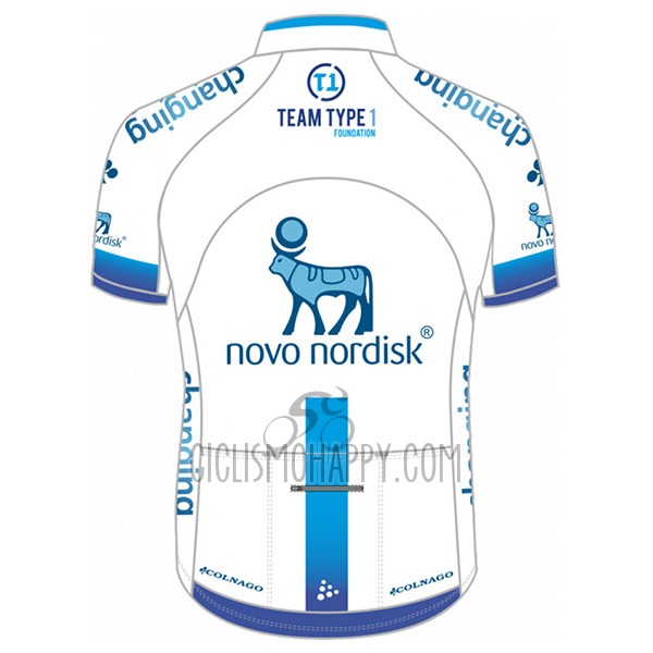Novo Nordisk Cycling Jersey Bib Short 2017 Men Short Sleeve Novo Nordisk White